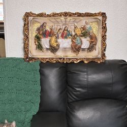 Beautiful 3D “Last Supper” Wall Art with Light