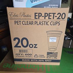 20 oz clear plastic cups