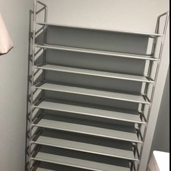 New In The Box 10 Shelves Gray shoe racks Can Fit Up to 50 Pairs Of Shoes