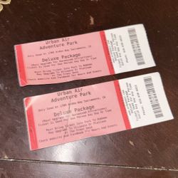 2 Valid Tickets To Urban Air Adventure Park (Sacramento) 