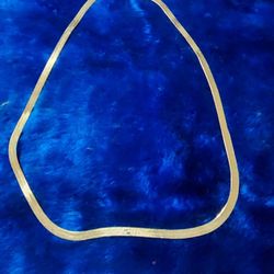 14k Herringbone Necklace 