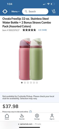 Owala FreeSip 32-oz Insulated Stainless Steel Water Bottles with Straw  (2-pack)