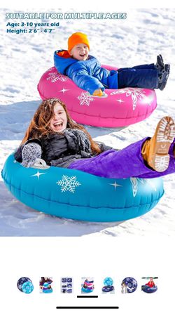 Snow Tube Inflatable Snow Sled Toboggan Snow Toys for Kids and Adults Heavy  Duty Inflatable Snow Tube Winter Outdoor Toys for Kids Toddlers Adults for  Sale in Mesa, AZ - OfferUp
