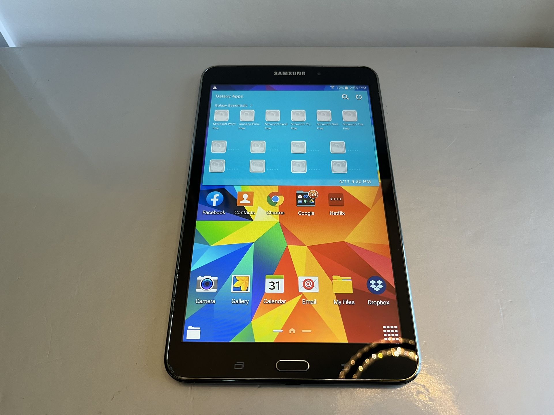 Samsung Galaxy Tab 8 SM-T330NU 16GB Android 5 Unlocked w/ Charger - $25