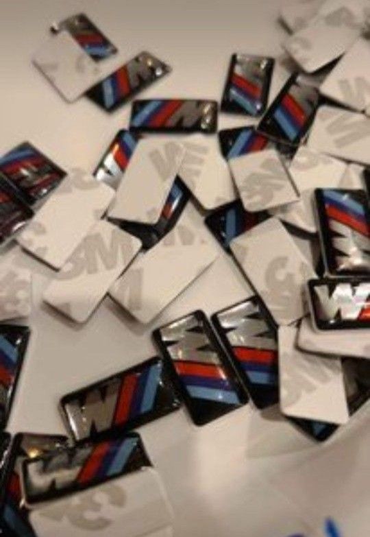 40 Bmw M Badge Raised Epoxy Stickers