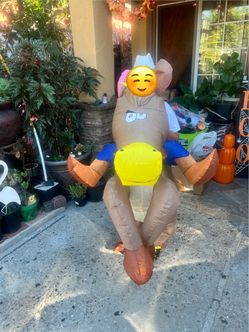 Kids inflatable riding on horse costume