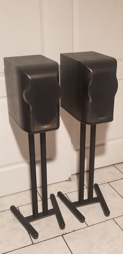 Mission M Series Oversized Bookshelf Speakers With  stands 