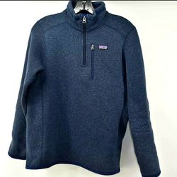 Patagonia Better Sweater Women's XL Blue 1/4 Zip Pullover Size XL