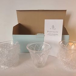NEW IN BOX Partylite Classic Creations Faceted Votive Holder Trio P9059 (SE San Diego)