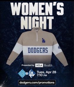 Los Angeles Dodgers Women’s Night Quarter Zip Sweater SGA 4/28/2026 Size XL