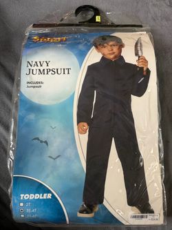 Spirit Navy Jumpsuit Toddler Halloween Costume 3T-4T