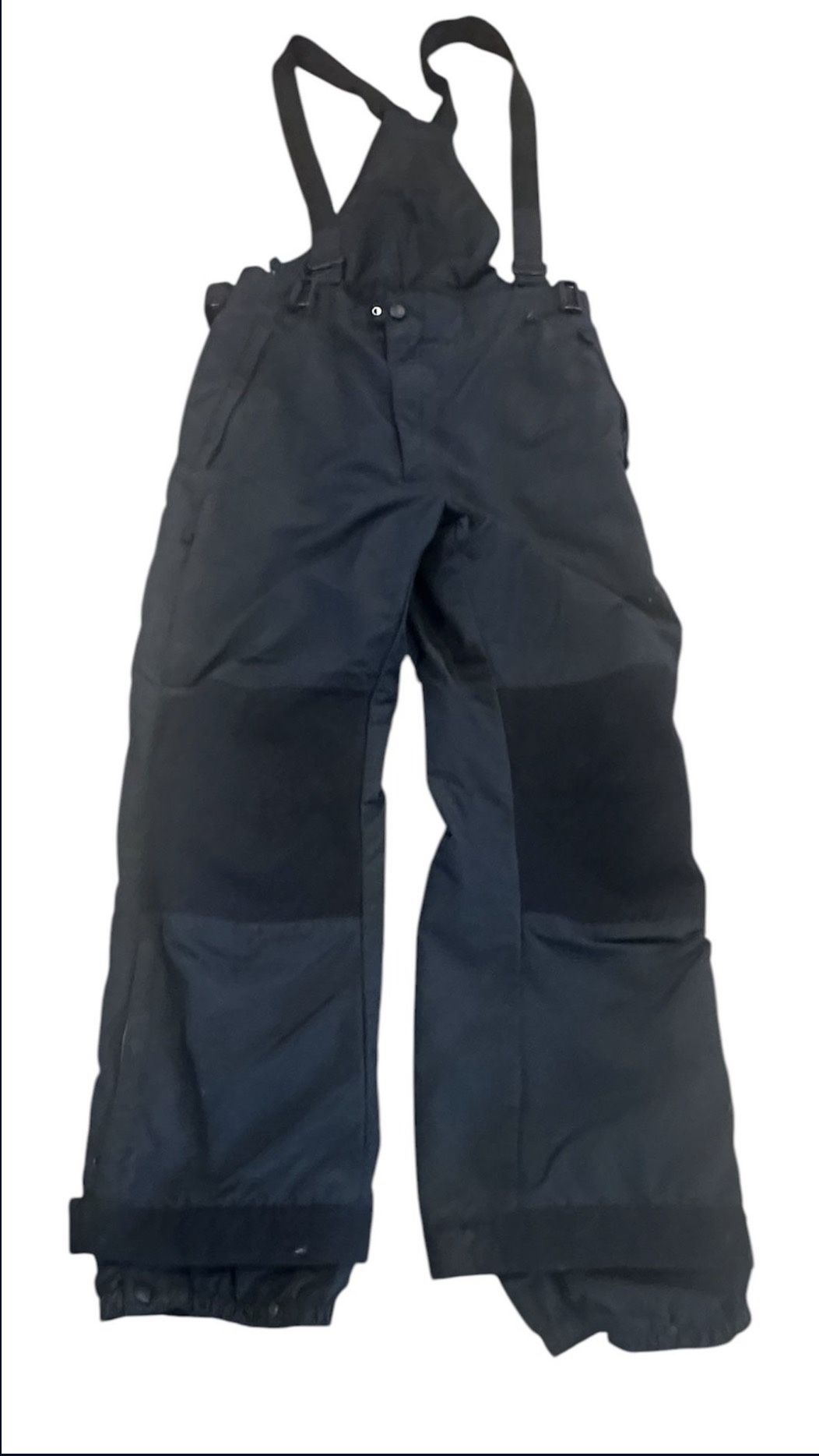 Black Dot Men’s Large Snowboard Ski Overalls Bibs Black Zip Leg Suspenders