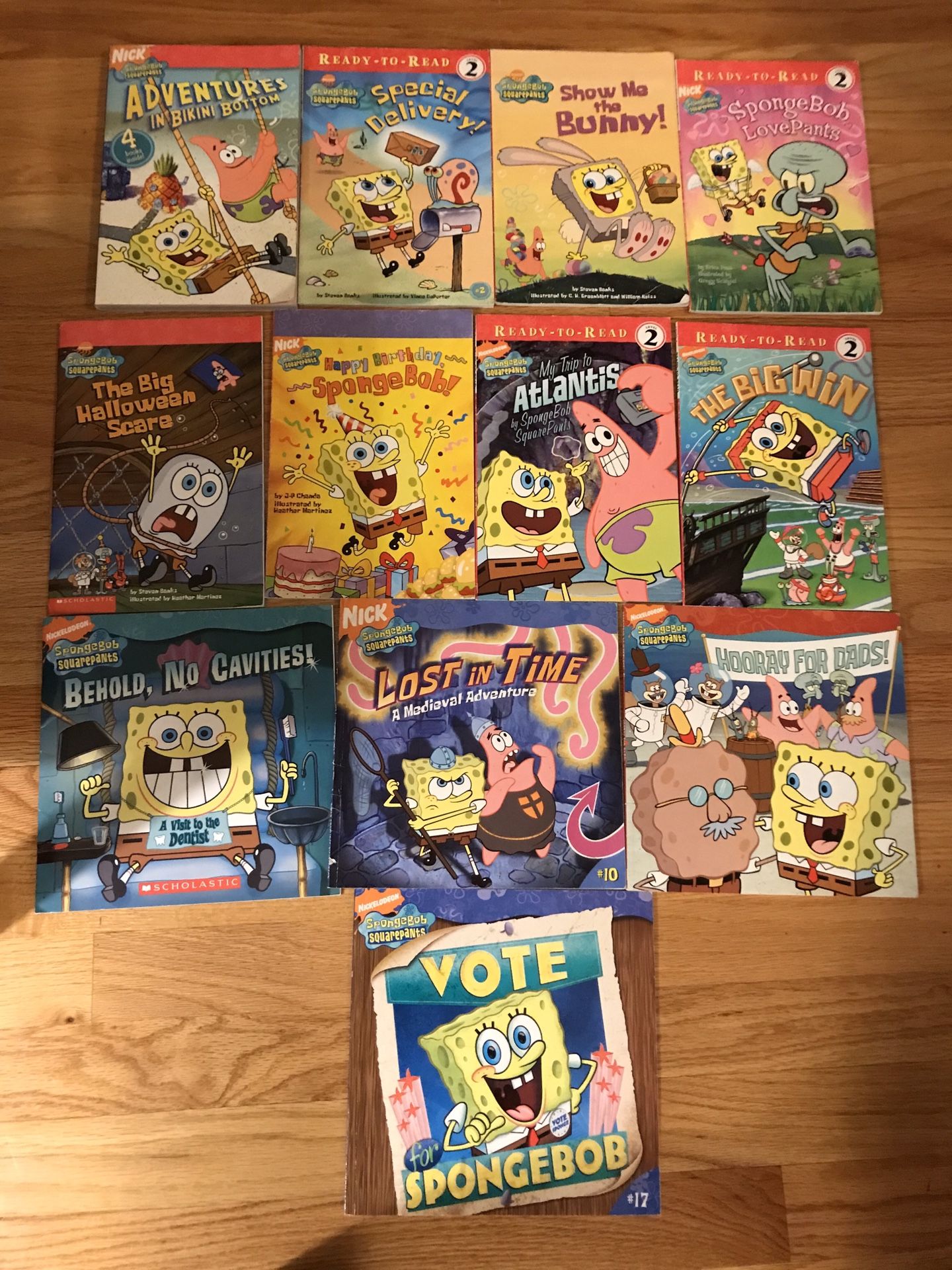 Spongebob book lot. All for $5