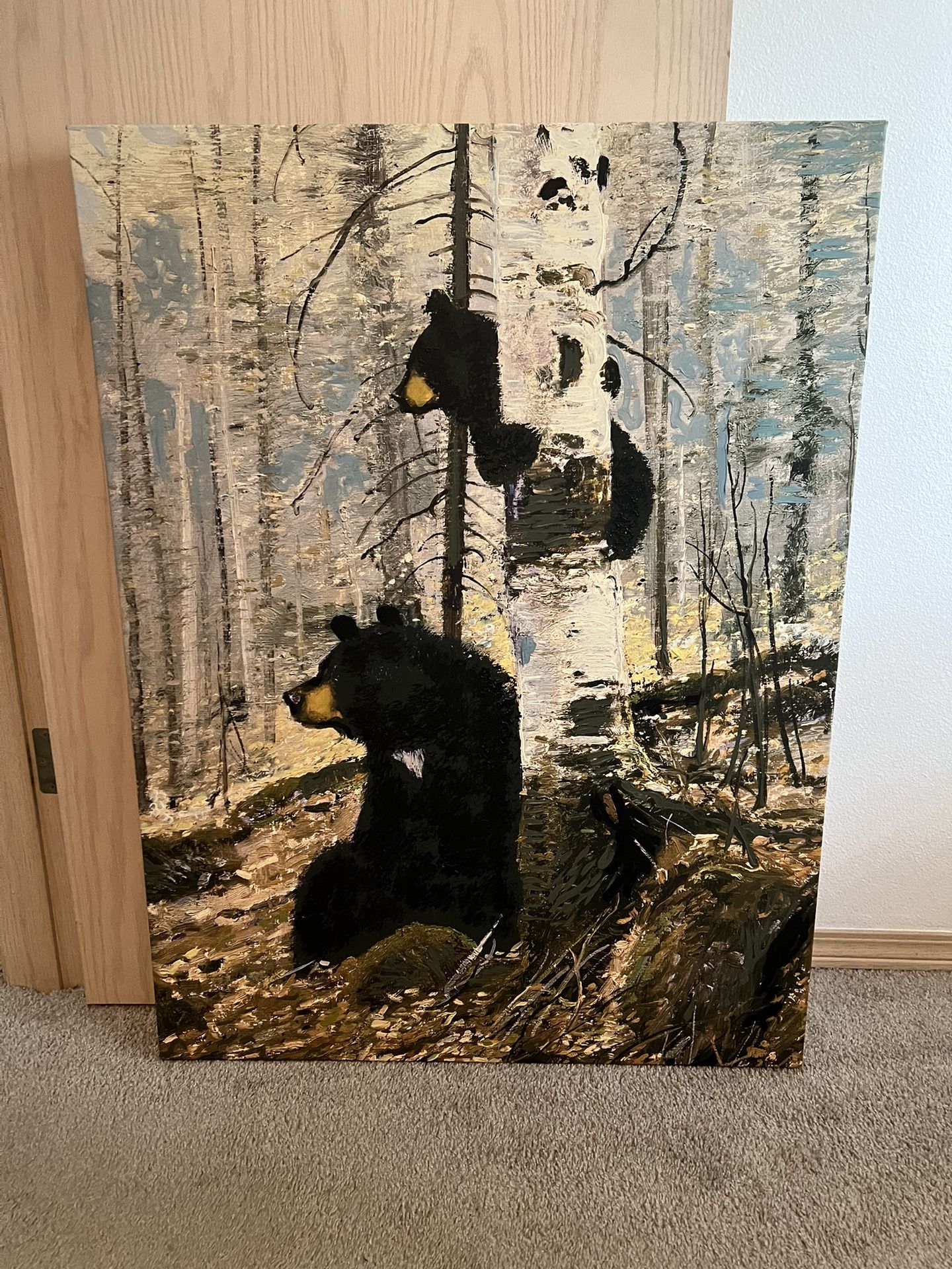 Bear/wood Themed Canvas