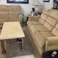  couch love seat table & lamp all recliners lane furniture