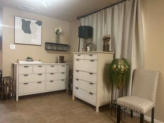 Two large dresser and chest of drawers