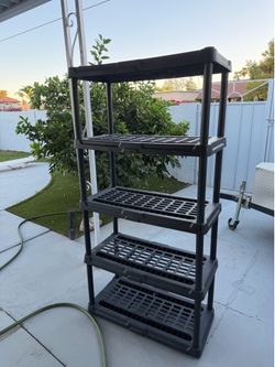 Hard plastic shelving