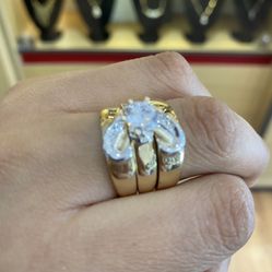 Set De Matrimonio 14 Kt 💓size 7 Mujer Size 10 Hombre 