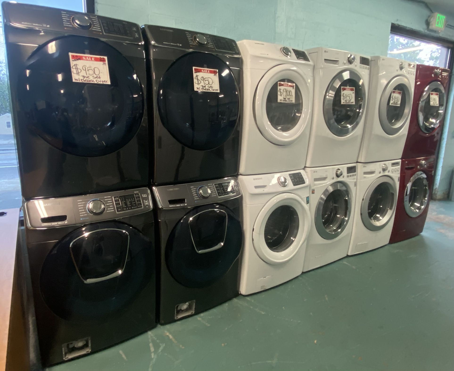 GREAT VARIETY OF FRONT LOAD WASHER W/ ELECTRIC/GAS DRYER