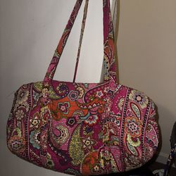 Vera Bradley Pink Swirls Large Duffel Bag
