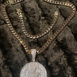 Big Diamond Pendant Set