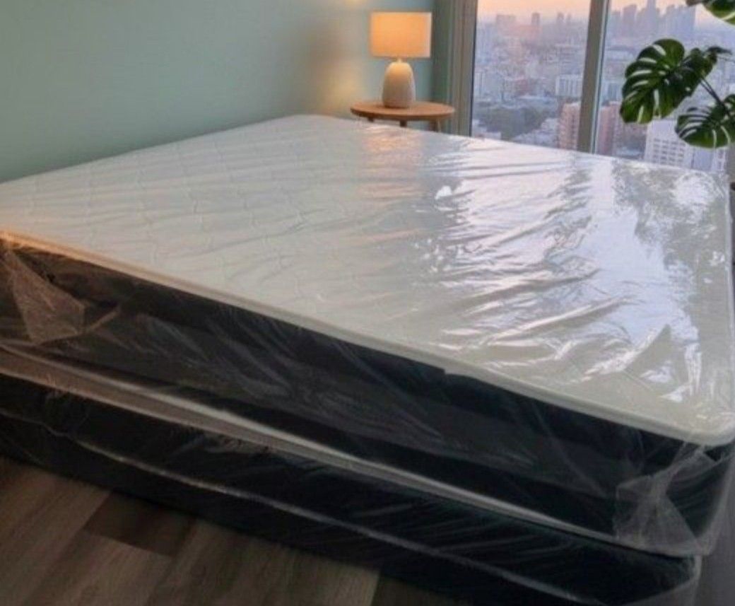 New Queen Size Mattress With Box Spring set Colchones Nuevos Queen Size Mattress BED