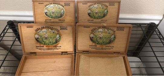 Joya de Nicaragua Presidente Wooden Cigar Boxes – Set of 4