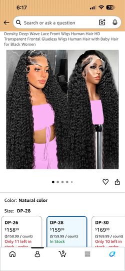 28 inch 13x6 Lace Front Human Hair Wig