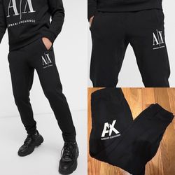 Ax Armani Exchange Mens Logo Sweatpants Joggers Drawstring Pockets M