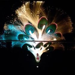 PECOCK LAMP & MUSIC BOX. VINTAGE FIBER OPTIC  LIGHTS