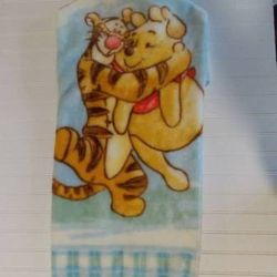 Vintage Crown Craft Baby Blanket PLUSH Pooh Tigger Convert to Bunting Blanket
