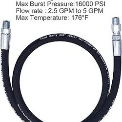 Tool Daily Pressure Washer Whip Hose with Swivel, Hose Reel Connector Hose for Pressure Washing 


