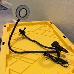 LED Selfie Ring Light Phone Holder Flexible Stand Long Arm for Stream Live Lamp