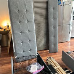Full Platform Bed frame with Headboard and Drawers
