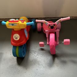 Vtech Motorbike And Minnie Mouse Tricycle 