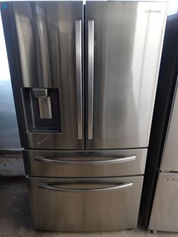Samsung stainless steel four-door french door refrigerator - Free delivery