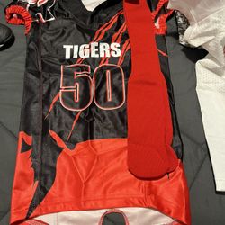 Tiger - YM Football Shirts Red One New!With Red Socks $22 ) ( White $15)(Pants With Knees , Waist, And Hip, Pads Attach Size New Under Armor $25 -$20)