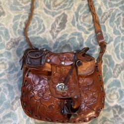 Vintage Handmade Saddle Purse 