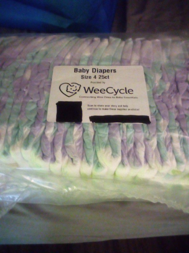 2 Pks Size 4 Baby Diapers (25 Ct.)
