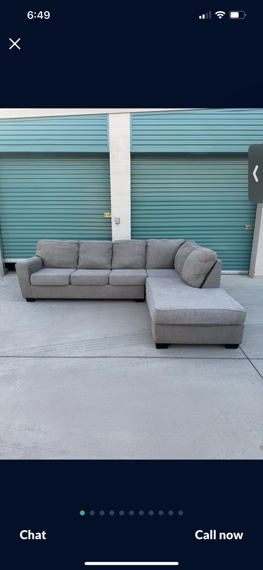 Sectional Sofa Couch  Furniture Grey [2 Piece]- A DELIVERY AVAILABLE