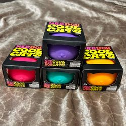 Nee Doh Cool Cats Squeeze Toys Set of 4