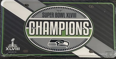 Seattle Seahawks Super  Bowl Xlvlll Champions Metal License