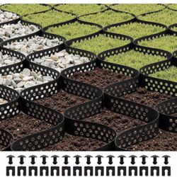 SVOPES Gravel Grid 9 ft. W x 17 ft. L x 2 in. H Geocell Ground Grid 1885LBS Per Sq Patio Plastic Grid Paver for Slope Driveways