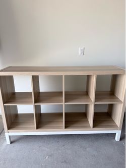 KALLAX IKEA shelf unit stained oak
