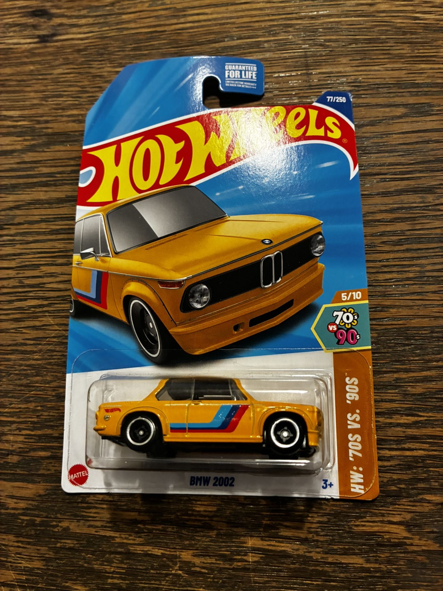 2025 Hot Wheels Bmw 2002 Yellow Hw:70s Vs. '90s 77/250 Mainline 2025