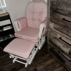 Rocker Chair pink And White