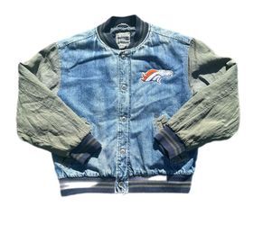 Vintage Rare 1990s Denver Broncos Denim Jean Jacket Size M