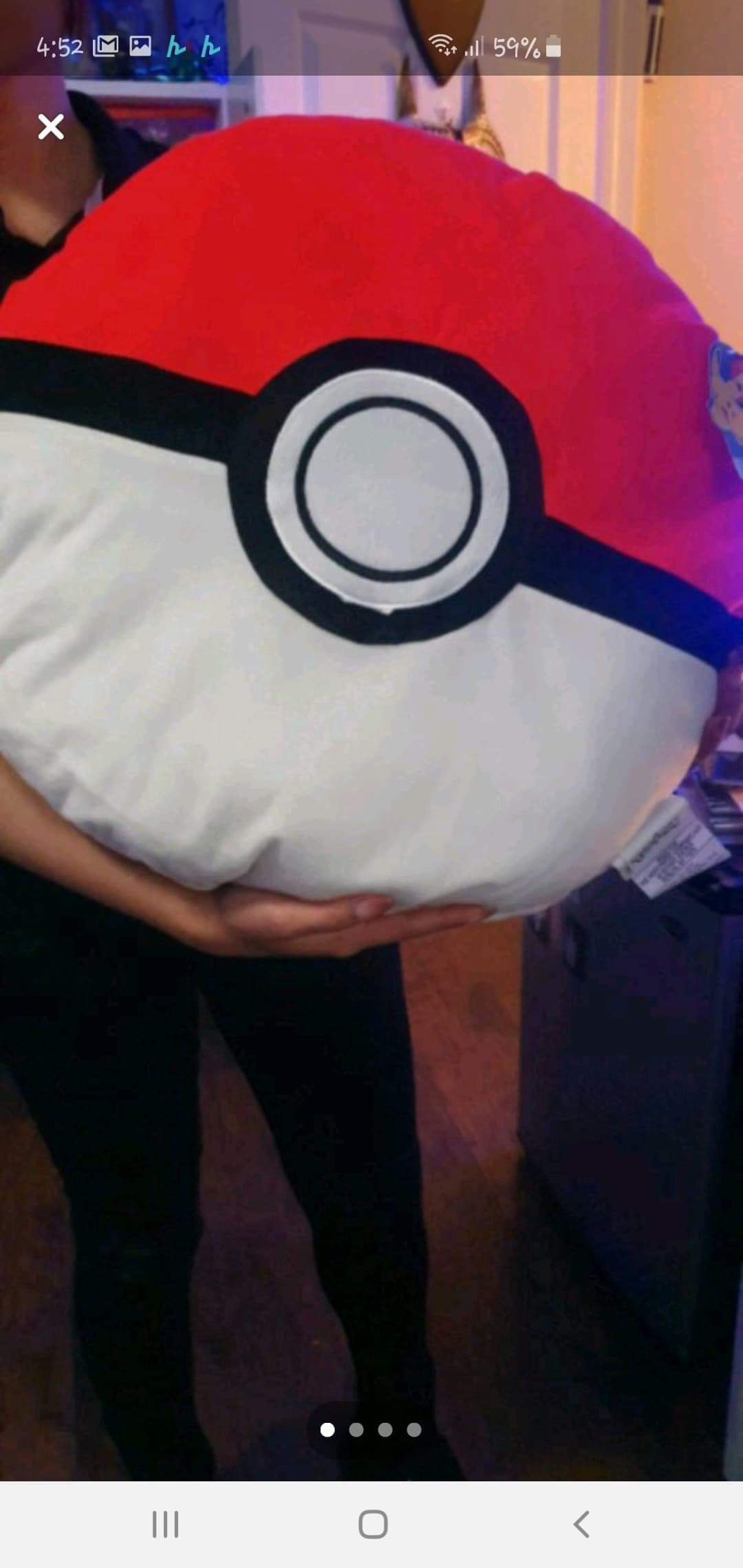 Pokemon pokeball pillow big with tag