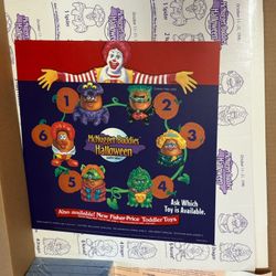 NOS Vintage 1996 McDonald’s Halloween Happy Meal P.O.P. Kit McNuggets Toy