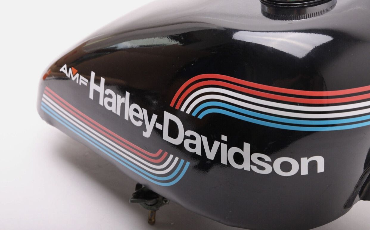 1975 Harley-Davidson Gas Tank Decal Sticker AMF REPLICA Red White Blue